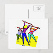 エアロビクスデザイン ポストカード (正面/裏面)