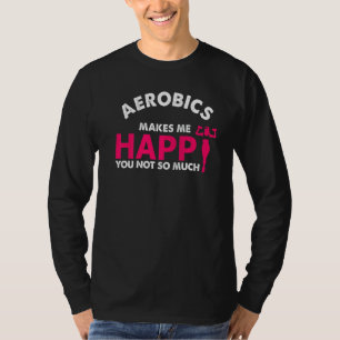 エアロビクスフィットネススポーツエクササイズ訓練トレーニング Tシャツ
