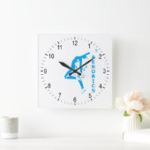 エアロビクス スクエア壁時計 (ホーム)