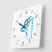 エアロビクス スクエア壁時計 (傾斜)