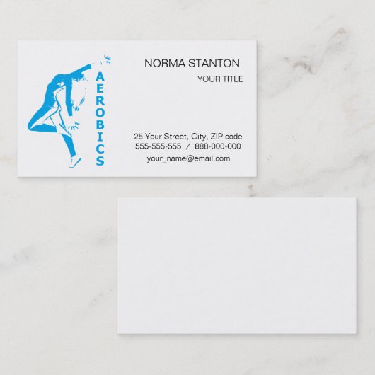 エアロビクス 名刺 (正面/裏面)