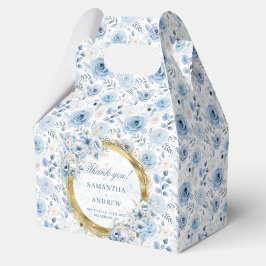 エアロマンティックボヘミアンパステルブルー結婚金ゴールド フェイバーボックス