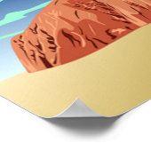 エアーズロックオーストラリアアート ポスター (角)