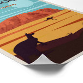 エアーズロックオーストラリアヴィンテージ旅行 ポスター (角)