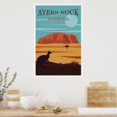 エアーズロック，オーストラリア旅行ポスター ポスター (キッチン)