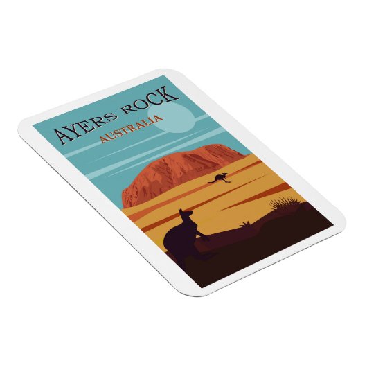 エアーズロック，オーストラリア旅行ポスター マグネット (右側)