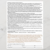 エアータン賠償責任同意書フォーム チラシ (裏面)