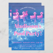 エアーフラミンゴ - 南国プールパーティー 招待状 (正面/裏面)