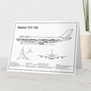 エアーライナー 747 - 航空機設計図面計画 BD サンキューカード