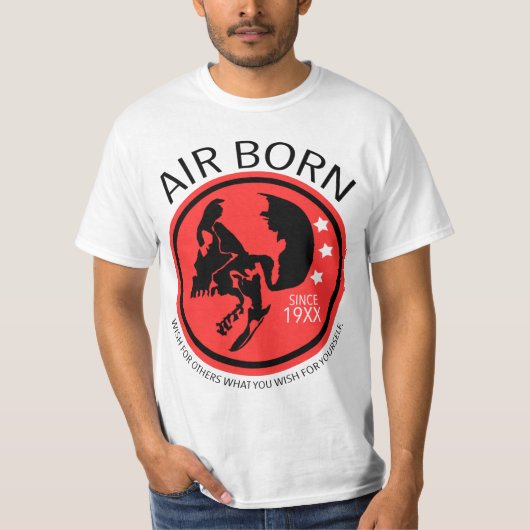 エアー生まれ-スカルウィッシュ（白） - 19XX以降 Tシャツ (正面)