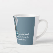 エアー飛んでいるヨガインストラクターピラティスフィットネス カフェラテマグ (右)