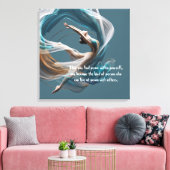 エアー飛んでいるヨガインストラクターピラティスフィットネス キャンバスプリント (インサイチュ (リビング))