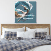 エアー飛んでいるヨガインストラクターピラティスフィットネス キャンバスプリント (インサイチュ (寝室))