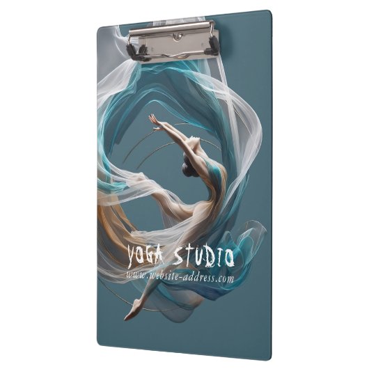 エアー飛んでいるヨガインストラクターピラティスフィットネス クリップボード (左)