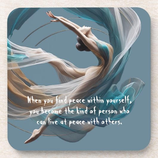 エアー飛んでいるヨガインストラクターピラティスフィットネス コースター (正面)