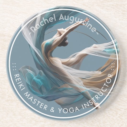 エアー飛んでいるヨガインストラクターピラティスフィットネス コースター (正面)