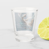 エアー飛んでいるヨガインストラクターピラティスフィットネス ショットグラス (裏面)