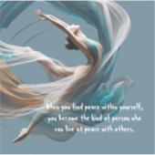 エアー飛んでいるヨガインストラクターピラティスフィットネス シール (正面)