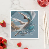 エアー飛んでいるヨガインストラクターピラティスフィットネス スタンダードランチョンナプキン (インサイチュ)