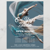 エアー飛んでいるヨガインストラクターピラティスフィットネス チラシ (正面)