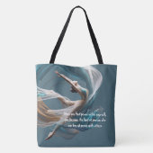 エアー飛んでいるヨガインストラクターピラティスフィットネス トートバッグ (裏面)