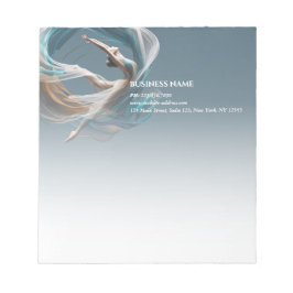 エアー飛んでいるヨガインストラクターピラティスフィットネス ノートパッド