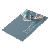 エアー飛んでいるヨガインストラクターピラティスフィットネス ノートパッド (アングル)