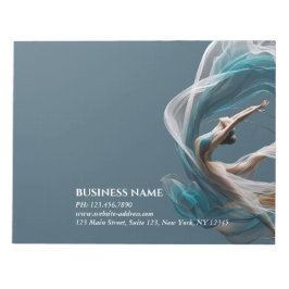 エアー飛んでいるヨガインストラクターピラティスフィットネス ノートパッド