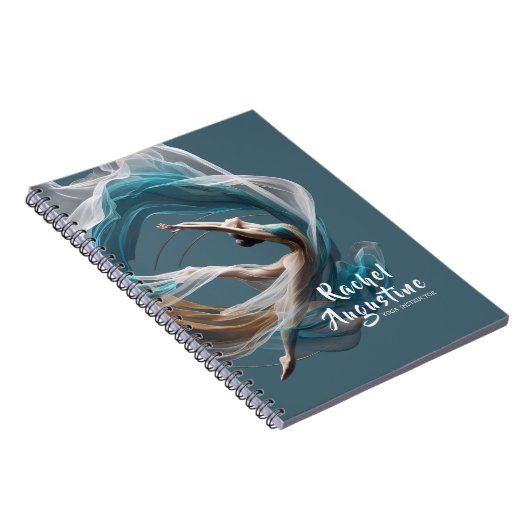 エアー飛んでいるヨガインストラクターピラティスフィットネス ノートブック (右側)