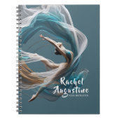 エアー飛んでいるヨガインストラクターピラティスフィットネス ノートブック (正面)