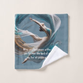 エアー飛んでいるヨガインストラクターピラティスフィットネス バスタオルセット (ウォッシュタオル)