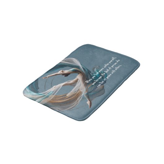 エアー飛んでいるヨガインストラクターピラティスフィットネス バスマット (アングル)