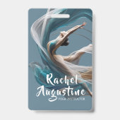 エアー飛んでいるヨガインストラクターピラティスフィットネス バッジ (裏面)