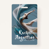 エアー飛んでいるヨガインストラクターピラティスフィットネス バッジ (正面)