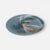 エアー飛んでいるヨガインストラクターピラティスフィットネス ペーパープレート (アングル)