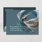 エアー飛んでいるヨガインストラクターピラティスフィットネス ポストカード (正面/裏面)