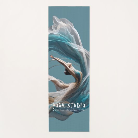 エアー飛んでいるヨガインストラクターピラティスフィットネス ヨガマット (正面)