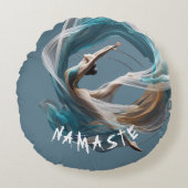 エアー飛んでいるヨガインストラクターピラティスフィットネス ラウンドクッション (正面)