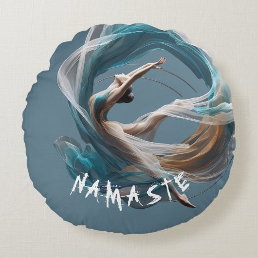 エアー飛んでいるヨガインストラクターピラティスフィットネス ラウンドクッション (正面)