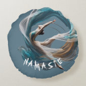 エアー飛んでいるヨガインストラクターピラティスフィットネス ラウンドクッション (裏面)