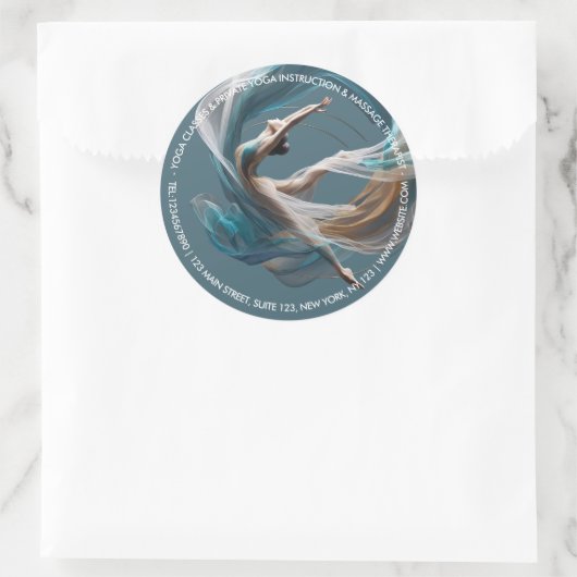 エアー飛んでいるヨガインストラクターピラティスフィットネス ラウンドシール (バッグ)