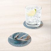 エアー飛んでいるヨガインストラクターピラティスフィットネス ラウンドペーパーコースター (インサイチュ)