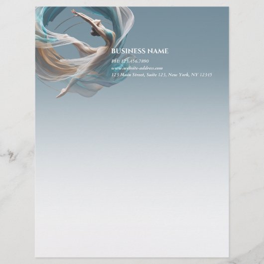 エアー飛んでいるヨガインストラクターピラティスフィットネス レターヘッド (正面)