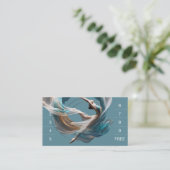 エアー飛んでいるヨガインストラクターピラティスフィットネス ロイヤリティカード (スタンド正面)