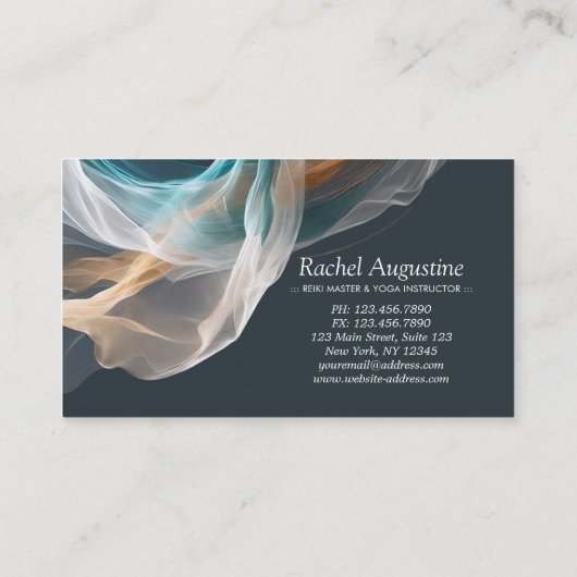 エアー飛んでいるヨガインストラクターピラティスフィットネス ロイヤリティカード (裏面)