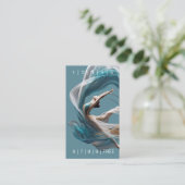 エアー飛んでいるヨガインストラクターピラティスフィットネス ロイヤリティカード (スタンド正面)