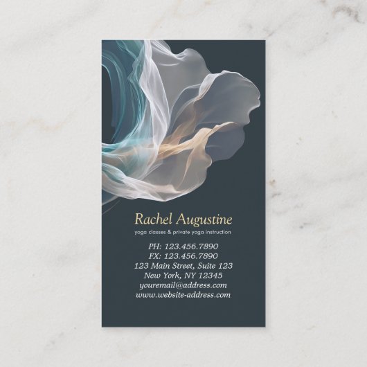 エアー飛んでいるヨガインストラクターピラティスフィットネス ロイヤリティカード (裏面)