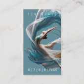 エアー飛んでいるヨガインストラクターピラティスフィットネス ロイヤリティカード (正面)