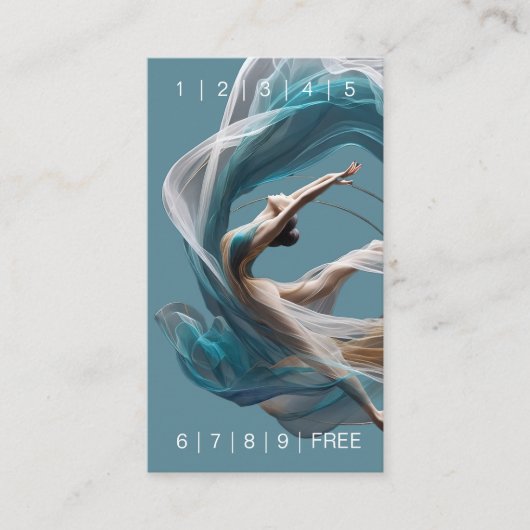 エアー飛んでいるヨガインストラクターピラティスフィットネス ロイヤリティカード (正面)