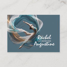 エアー飛んでいるヨガインストラクターピラティスフィットネス 予約カード